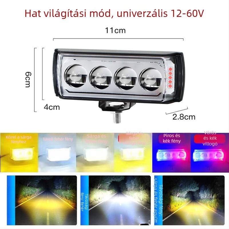 Háromoldalas LED spotlámpa autókhoz, teherautókhoz és mezőgazdasági járművekhez, 12–60V, 20W, vízálló