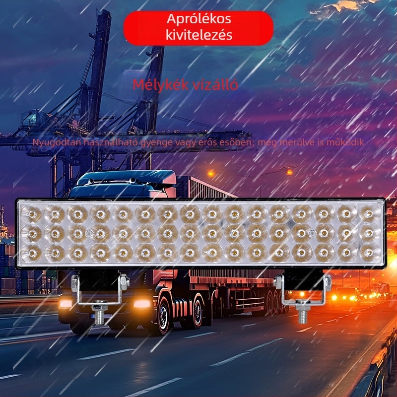 LED-lapos tükörrel ellátott reflektor elektromos háromkerekűhöz – 12–60 V univerzális, 30 W, ≥1800 lm, IP68, hőelvezető dizájn