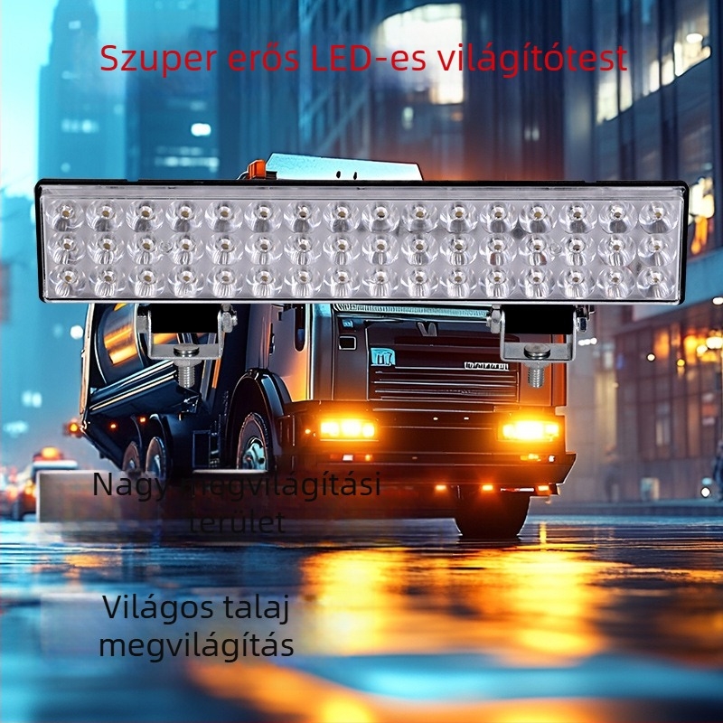 LED-lapos tükörrel ellátott reflektor elektromos háromkerekűhöz – 12–60 V univerzális, 30 W, ≥1800 lm, IP68, hőelvezető dizájn