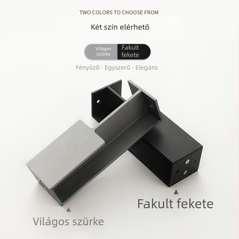 Zsebajtó fogantyú, alumíniumötvözet, kovácsolt, felületre szerelt, modern minimál stílusú szekrényajtókhoz