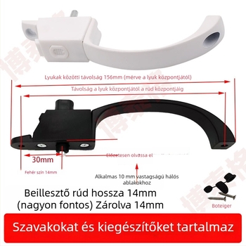 King Kong szúnyogháló ablak-zárfogantyú – alumínium ötvözet, PT0022, Botel (Anyag: alumínium ötvözet; Modell: PT0022; Márka: Botel; Használat: King Kong szúnyogháló fogantyú; Bevonat: spray festés)