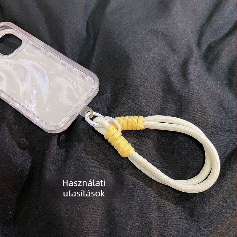 Mobiltelefon nyakpánt, iPhone-kompatibilis, nőies stílus, műanyag csat, anyag kötél: Egyéb
