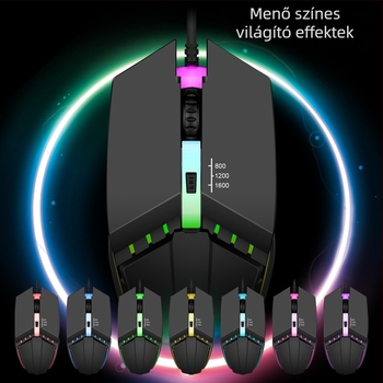 X3 vezetékes optikai gaming egér, USB, 1000 DPI, 4 gomb