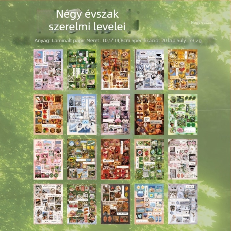 Kollázs könyv ragasztáshoz, ősi stílus, bevont papír, nyomtatás Yu xian