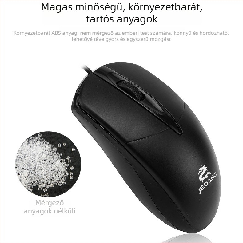 Optikai USB egér, 1200dpi, 3 gombos, ergonomikus kialakítás