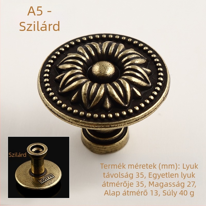 Fiók- és szekrényajtó fogantyú, európai és amerikai stílus, retro egy lyukkal, modell HK175 Qinggu, cinkötvözet