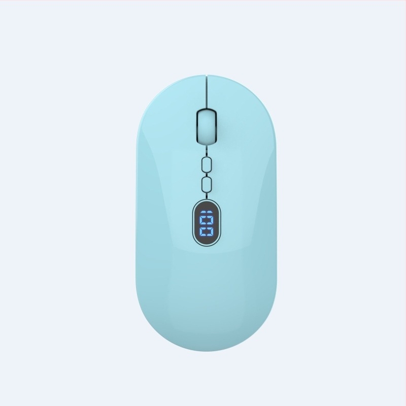 Vezeték nélküli egér kettős 2,4G/Bluetooth kapcsolattal, 1600 DPI, 5 gomb, újratölthető, 10 m hatótávolság