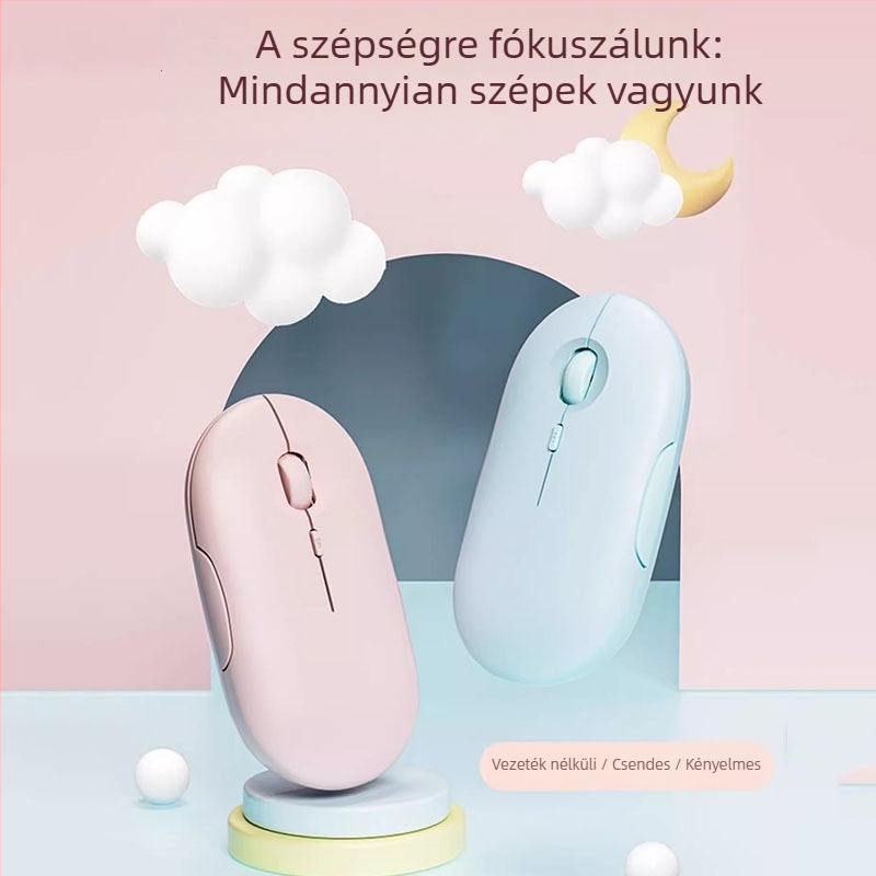 Bluetooth vezeték nélküli egér USB-C töltéssel, Bluetooth 5.2 és kettős mód 2.4G/Bluetooth, 1600 DPI optikai érzékelő, 4 gomb