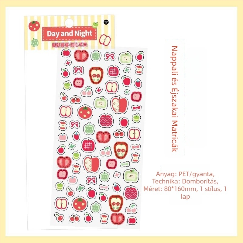 Emblémás matricák a manikűrhöz és a telefon dekorációjához, Morning and Evening sorozat, Die-Cut, Ősi stílus, Készítés 19581209605, Márka mr.paper