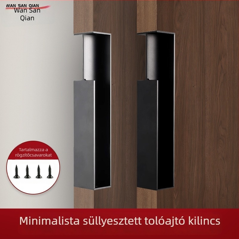 Német minimalist stílusú beépített zsebajtó fogantyú, oldalsó rejtett tolóajtó