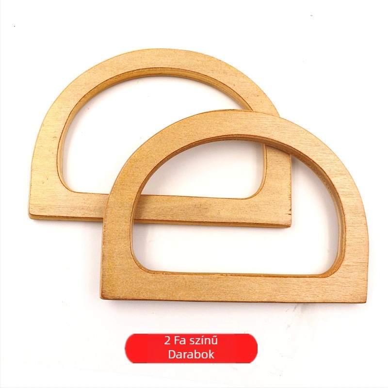 Fa táska fogantyú – kör alakú fa gyűrű, bambusz kézi fogás, városi minimalista stílus, 2024 tavasz