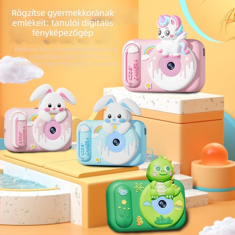 XJ03 Gyerekeknek szánt digitális kamera, 26 MP szenzor, IPS teljes látómezővel rendelkező kijelző, memóriakártya-támogatás, 110 perces videófelvétel