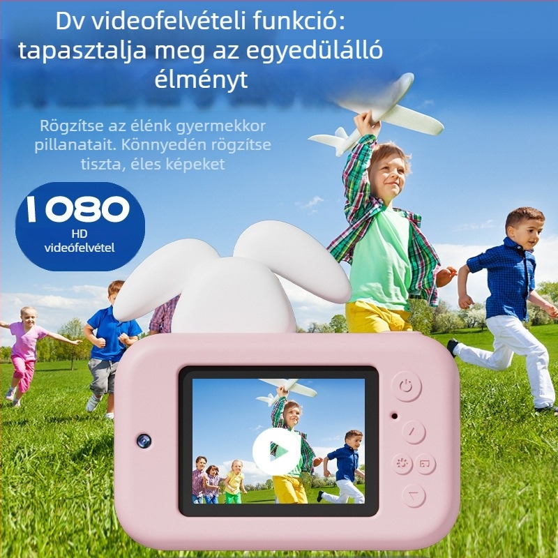 XJ03 Gyerekeknek szánt digitális kamera, 26 MP szenzor, IPS teljes látómezővel rendelkező kijelző, memóriakártya-támogatás, 110 perces videófelvétel