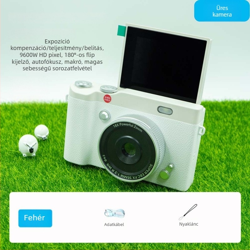 Okos digitális fényképezőgép hajlított képernyővel, 1/2.7-es CMOS-szenzor, 24 MP+, 8x optikai zoom, 2,4 hüvelykes forgatható LCD, USB 3.0