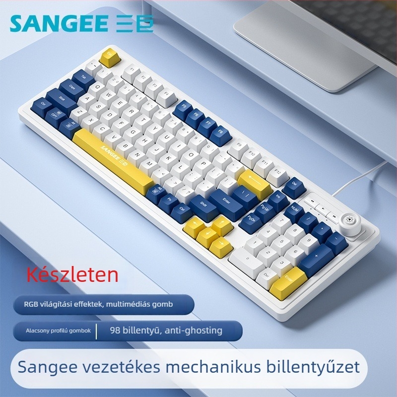 Vezetékes billentyűzet, 88–98 billentyű, USB csatlakozás, kevert háttérvilágítás