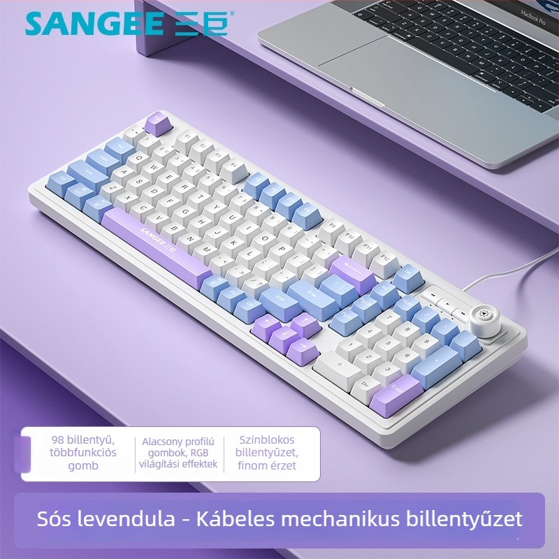 Vezetékes billentyűzet, 88–98 billentyű, USB csatlakozás, kevert háttérvilágítás