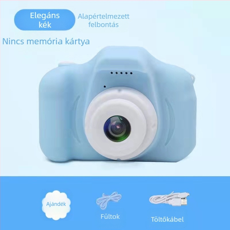 Gyerekeknek szánt digitális mini kamera X200 Folding Box – 200W pixelek, TF-kártya tárolás, Videó és Fotó, Szűrők