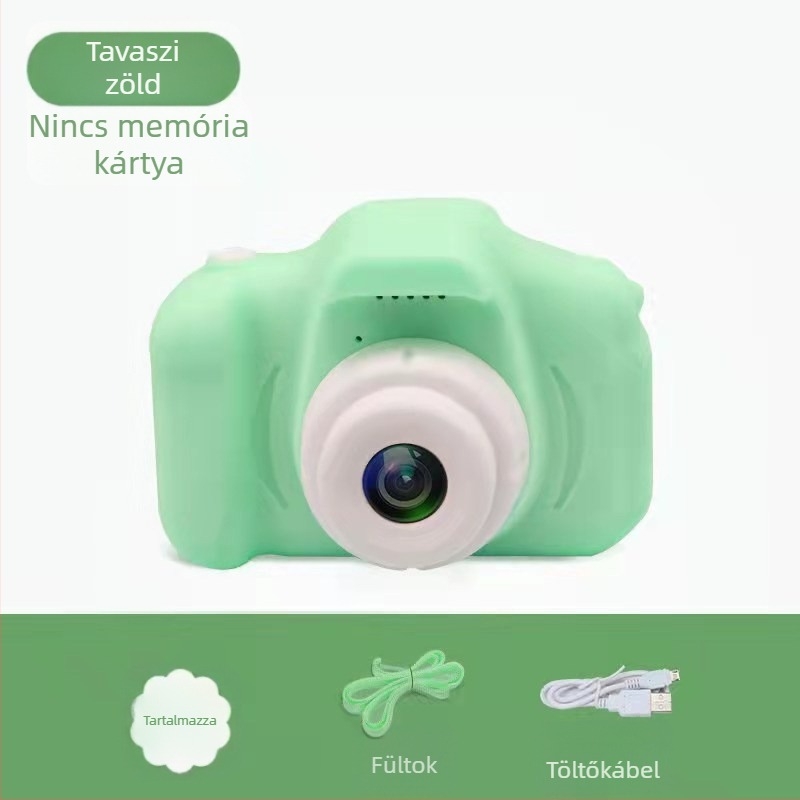 Gyerekeknek szánt digitális mini kamera X200 Folding Box – 200W pixelek, TF-kártya tárolás, Videó és Fotó, Szűrők