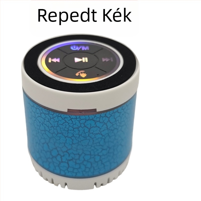 Bluetoothos kültéri hordozható mini mélynyomó hangszóró színes fényekkel, 3 W @ 4 Ω, IPX2, beépített 4000–6000 mAh akkumulátor