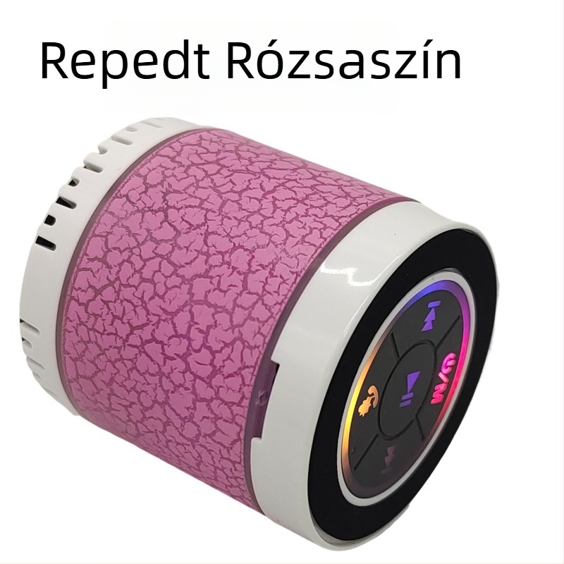 Bluetoothos kültéri hordozható mini mélynyomó hangszóró színes fényekkel, 3 W @ 4 Ω, IPX2, beépített 4000–6000 mAh akkumulátor