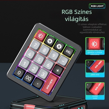 Kábeles játékbillentyűzet, mechanikus kapcsolók, RGB háttérvilágítás, legfeljebb 87 billentyű