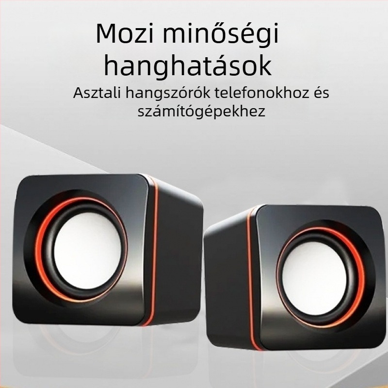 Asztali aktív számítógép hangszóró beépített akkumulátorral, USB tápellátás, alumínium ház, 40 Hz-20 kHz frekvenciasáv, SNR >=100 dB