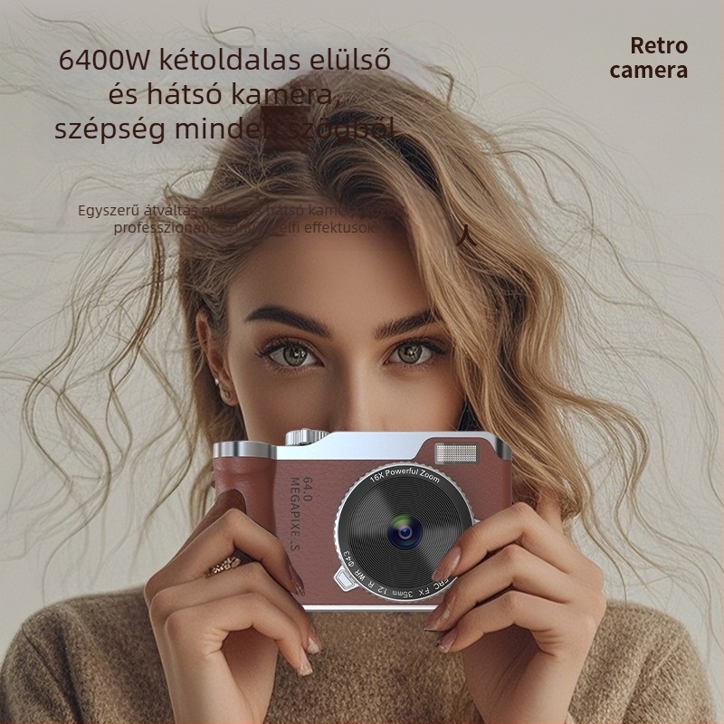 CCD diák digitális kamera, kompakt modell Y01, 2.4'' LCD, 5–12 MP, memóriakártya, üzemidő 3–5 óra