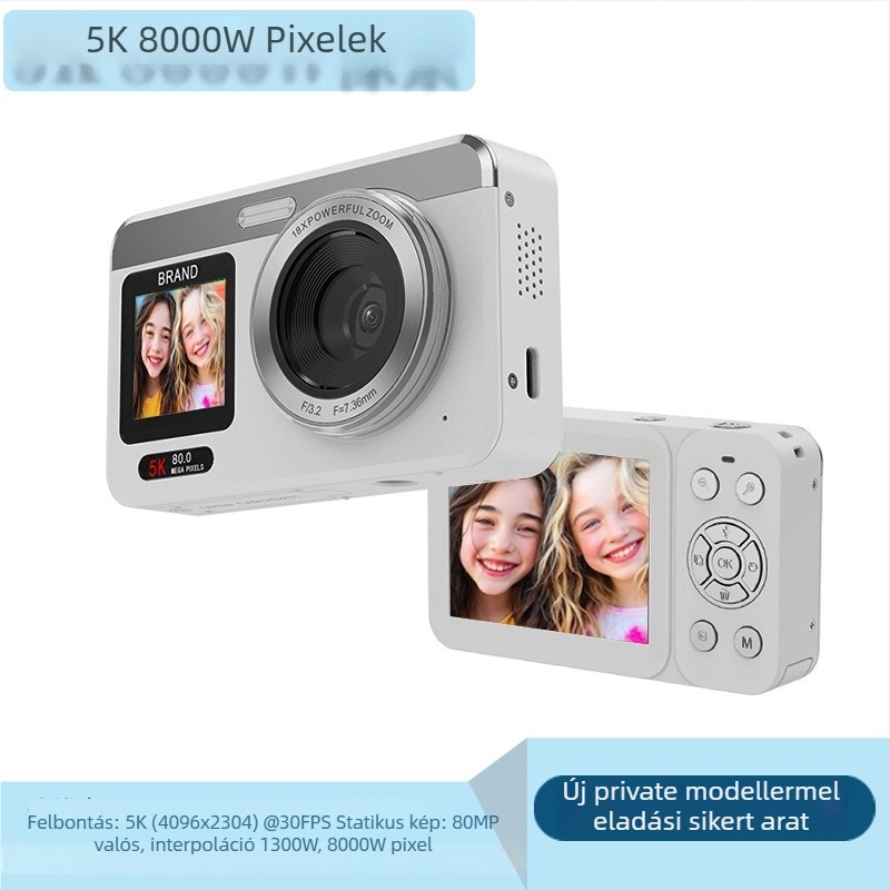 CCD szenzoros kamera 2/3 hüvelykes szenzorral, 18x optikai zoom, max felbontás 4608×3056, 2,8 hüvelykes LCD, periszkópos objektív