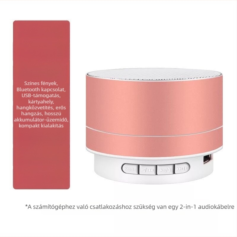 Bluetooth hangszóró USB lejátszási lehetőséggel, IPX7 vízálló, 3,5 mm audió bemenet, frekvenciatartomány 100 Hz–20 kHz, SNR ≥70 dB.