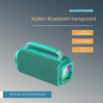 Kültéri Bluetooth hangszóró, 15W, IPX5 vízálló, Bluetooth 5.3, 100Hz-20kHz, beépített akkumulátor 1200–2000mAh