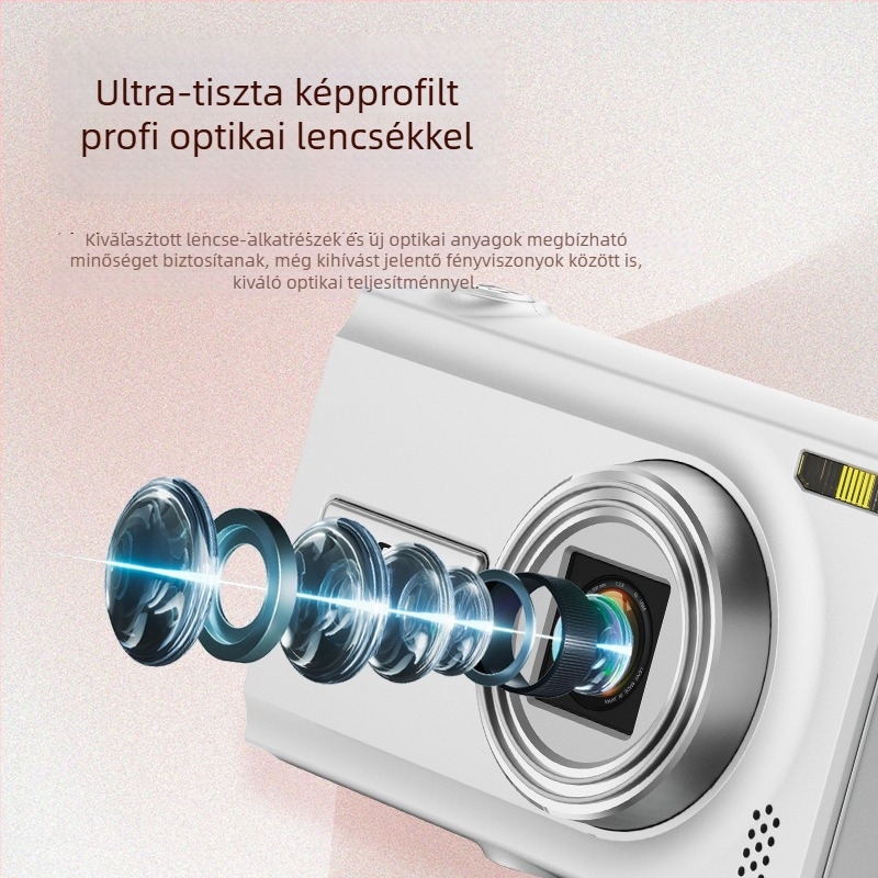 Mini CCD digitális kamera 1/1.8 inch szenzorral, 24MP+, 2.3 inch LCD, optikai képstabilizáció, teljesen manuális üzemmód