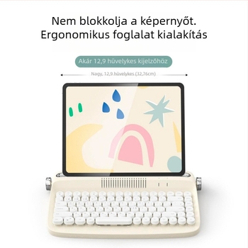 Actto/Anshan B303 Bluetooth vezeték nélküli billentyűzet tabletához, retro írógép-stílusú