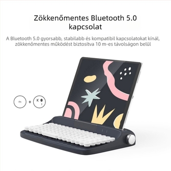 Actto/Anshan B303 Bluetooth vezeték nélküli billentyűzet tabletához, retro írógép-stílusú