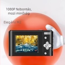 Selfie CCD digitális fényképezőgép M01 — hordozható utazó kamera, 8x optikai zoom, CCD érzékelő 1/1.7, elektronikus képstabilizálás, TF-kártya tárhely