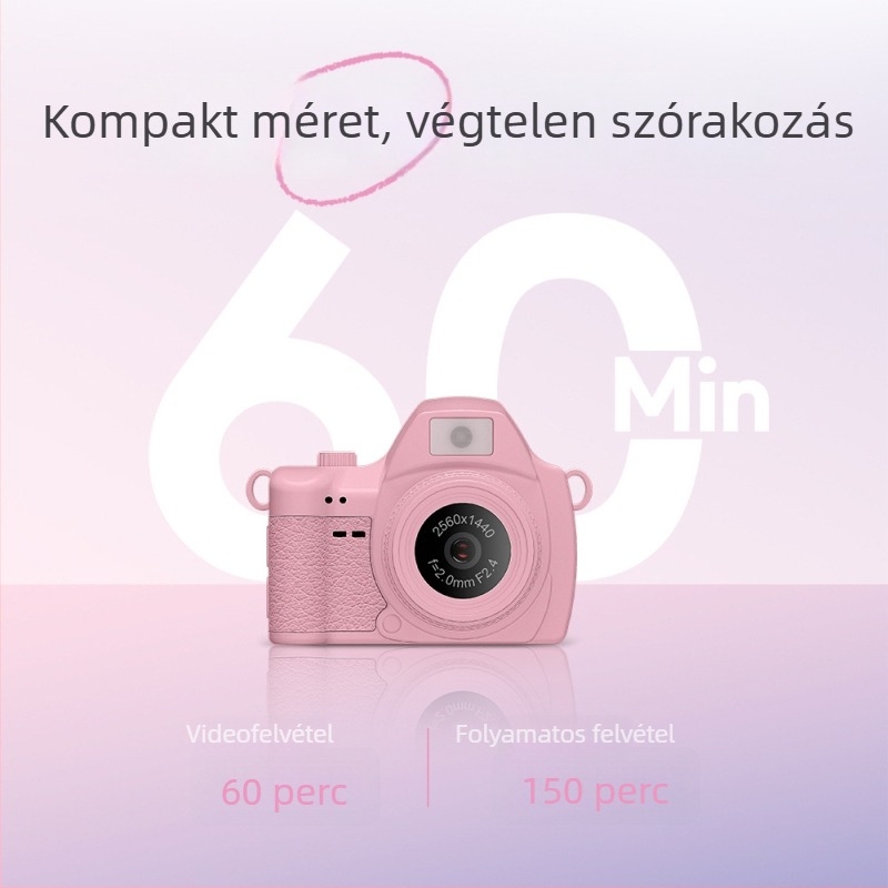 Retro tükör nélküli digitális fényképezőgép, 2K, modell Q161, 1,47 hüvelykes LCD, TF-kártya, videófelvétel és fényképezés