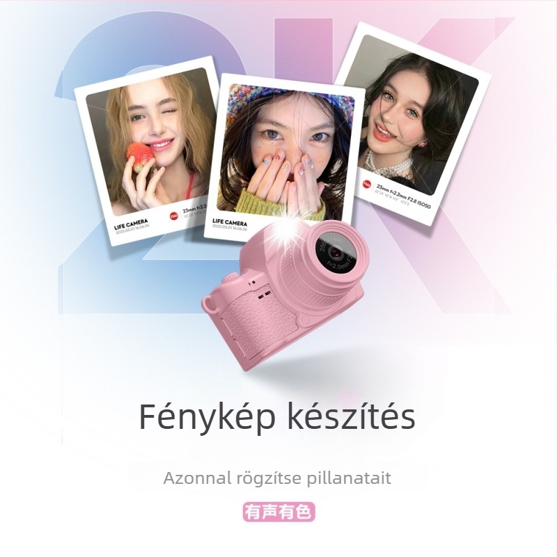 Retro tükör nélküli digitális fényképezőgép, 2K, modell Q161, 1,47 hüvelykes LCD, TF-kártya, videófelvétel és fényképezés