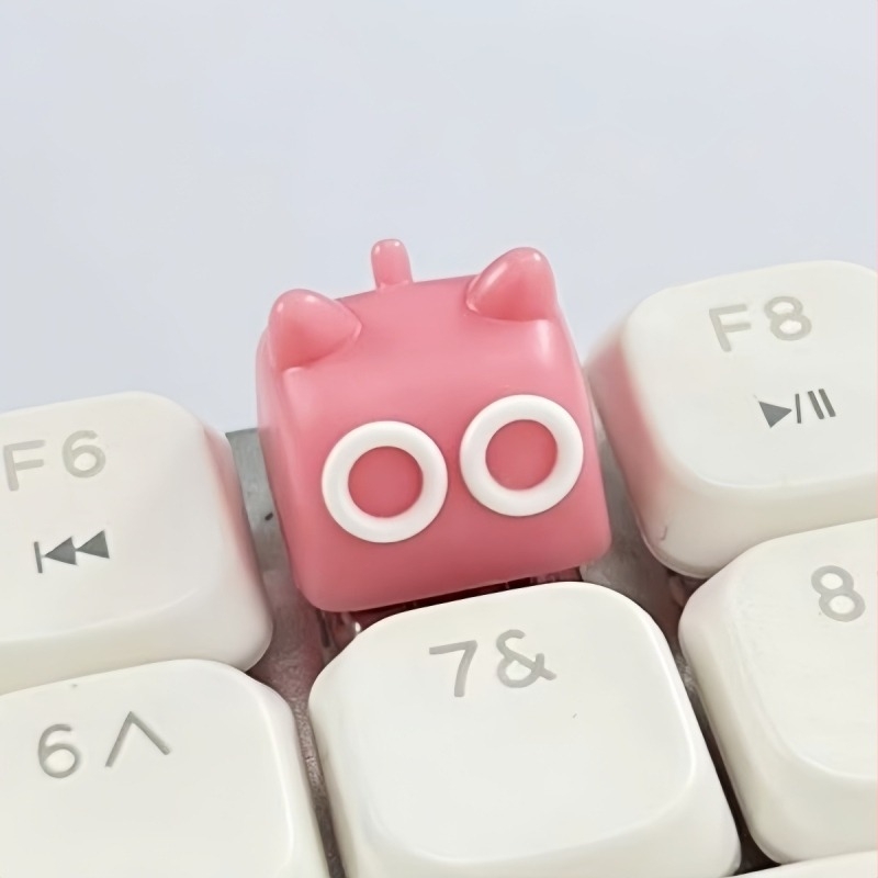 Személyre szabható 3D-s gyanta macskás keycap, aranyos rajzfilm dizájn, DIY ajándék Cross-Axis mechanikus billentyűzethez