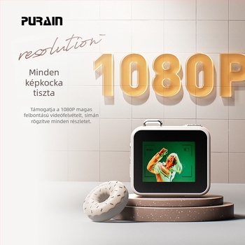 Mini retro CCD digitális kamera periszkópos objektívvel, 8000x6000 felbontás, USB 3.0, CCD szenzor, HD LCD kijelző
