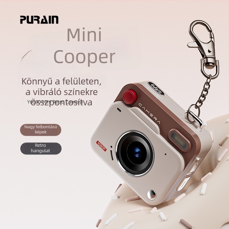Mini retro CCD digitális kamera periszkópos objektívvel, 8000x6000 felbontás, USB 3.0, CCD szenzor, HD LCD kijelző