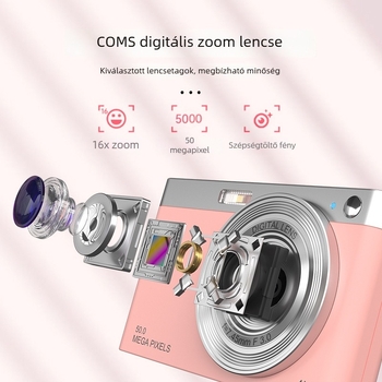 4K-s digitális kamera CMOS 24MP szenzorral, 16x optikai zoom, periszkópos objektív