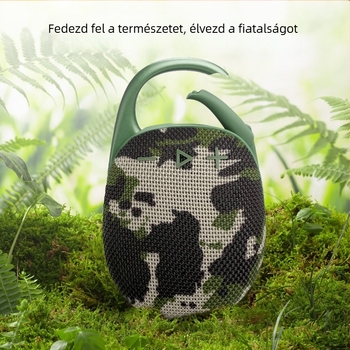 Clip5 Vezeték nélküli Bluetooth hangszóró kampóval, IPX6 vízálló, 5W, Bluetooth 5.3, 100 Hz–20 kHz, beépített akkumulátor 500–800 mAh
