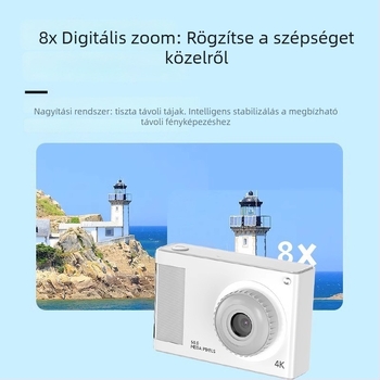 Y2 digitális kamera 1/2 hüvelykes CMOS szenzorral, 24MP+, 8x optikai zoom, maximális felbontás 3264x2448, optikai képstabilizálás