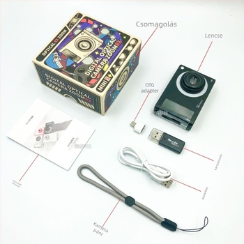 Y2 digitális kamera 1/2 hüvelykes CMOS szenzorral, 24MP+, 8x optikai zoom, maximális felbontás 3264x2448, optikai képstabilizálás