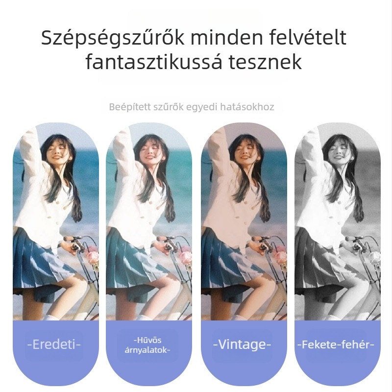 Kétképernyős CCD digitális fényképezőgép diákoknak – retro periszkóp objektív, 8MP CMOS szenzor, 8x optikai zoom, 1280×1024 HD felbontás, TF kártya tárhely, USB 2.0
