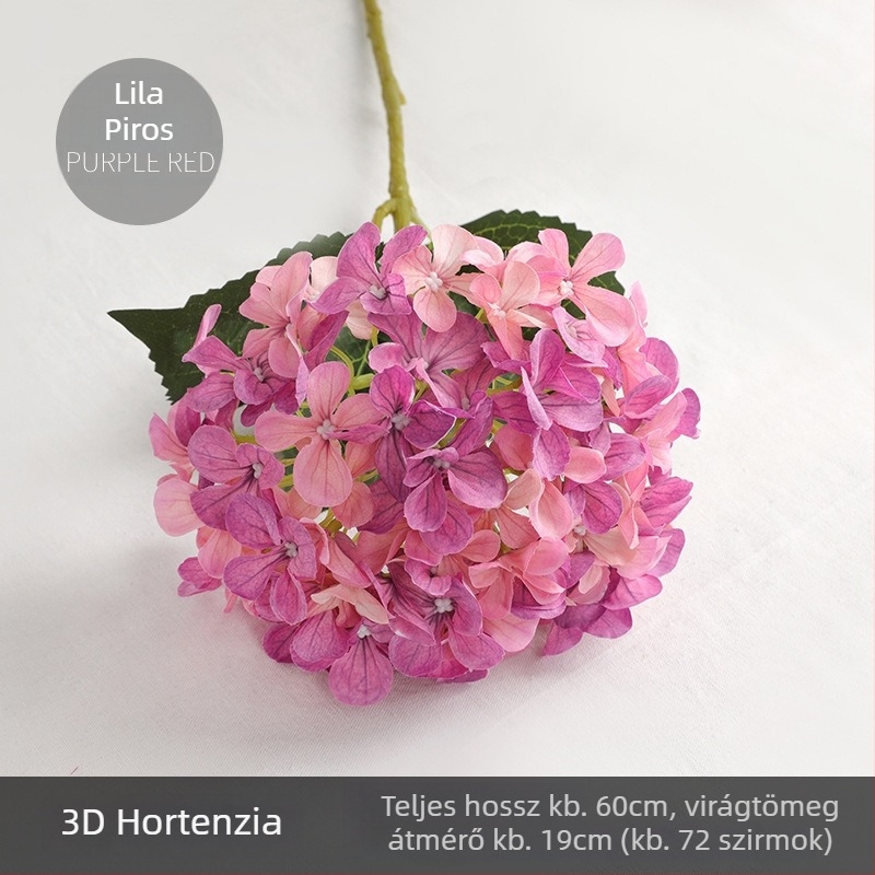 Mesterséges hortenzia virágcsokor textilből - 3D nyomtatás, márka Elsa Hydrangea, fajta Hydrangea