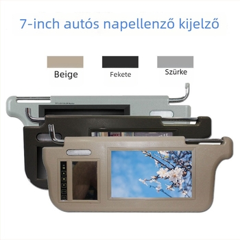 Autóba szerelhető mennyezeti napellenző kijelző, prioritás a hátsó képre és smink-tükörrel — Carl TFT LCD, 800x480, AV bemenet, modell BK-20211104