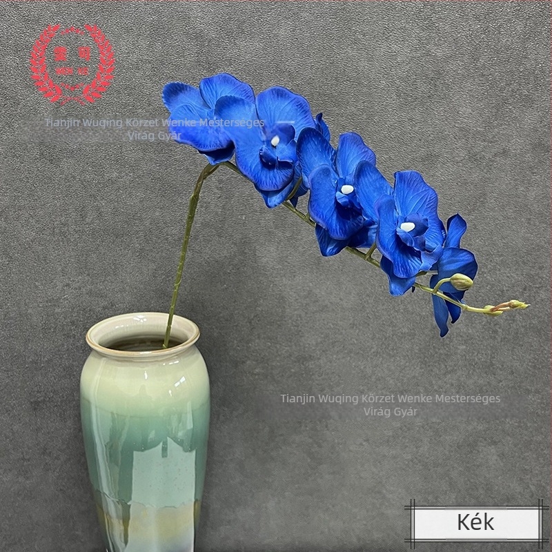 Kilencfejű mű orchid Phalaenopsis, 3D textúra, Hongwei márka, anyaga 20213, gyártási folyamat Injection Molding, faj Phalaenopsis. Ideális esküvőkre, kültérre, fotózásra és otthoni dekorációhoz.