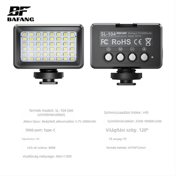 SL-103 mini töltőlámpa, kézi használatra, 5W, 3.7V, beépített akkumulátor
