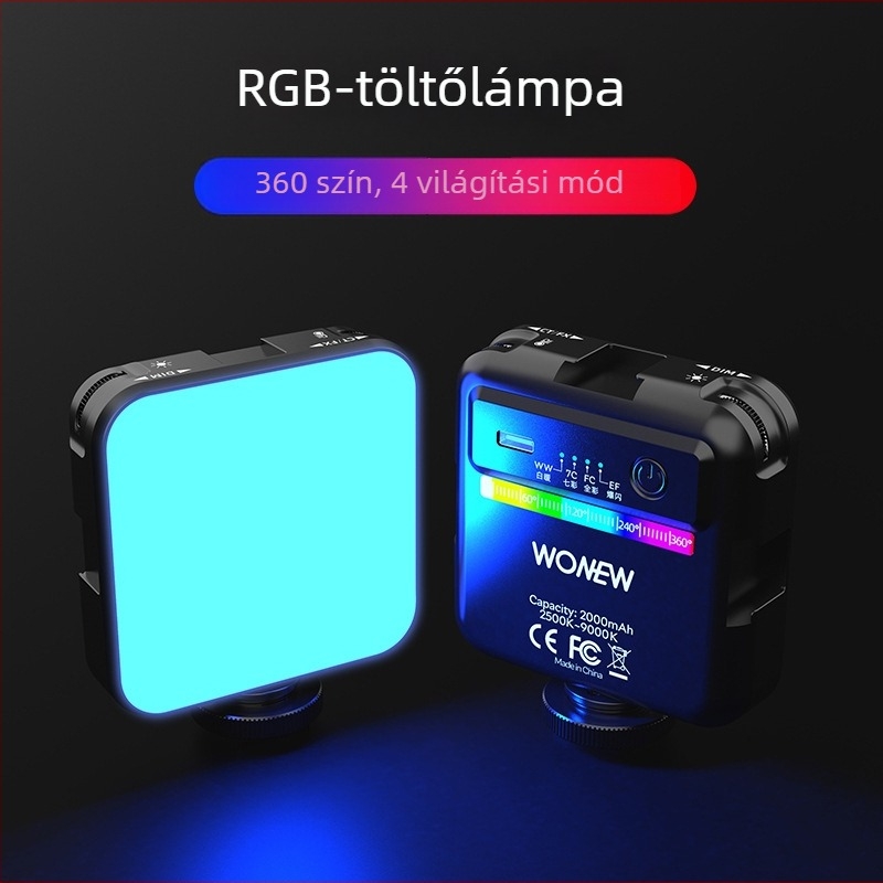 Mini töltőfény FL02 – WONEW, 60W, 3V, Beépített akkumulátor, Kézben tartható