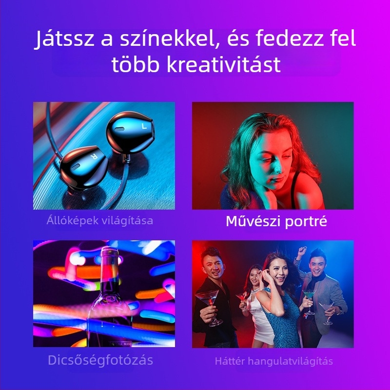 Mini töltőfény FL02 – WONEW, 60W, 3V, Beépített akkumulátor, Kézben tartható